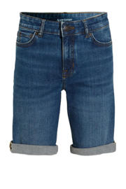 thumbnail: Blauwe jongens anytime short van katoen met regular waist en rits- en knoopsluiting