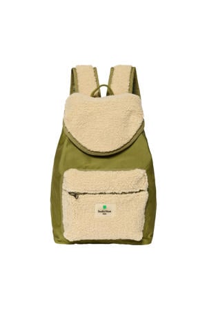 rugzak met teddy detail groen