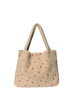 luiertas Teddy Hearts Mom Bag ecru