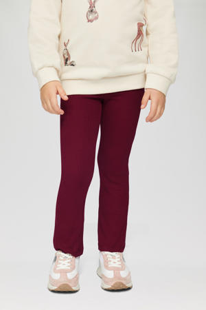 flared legging donkerrood