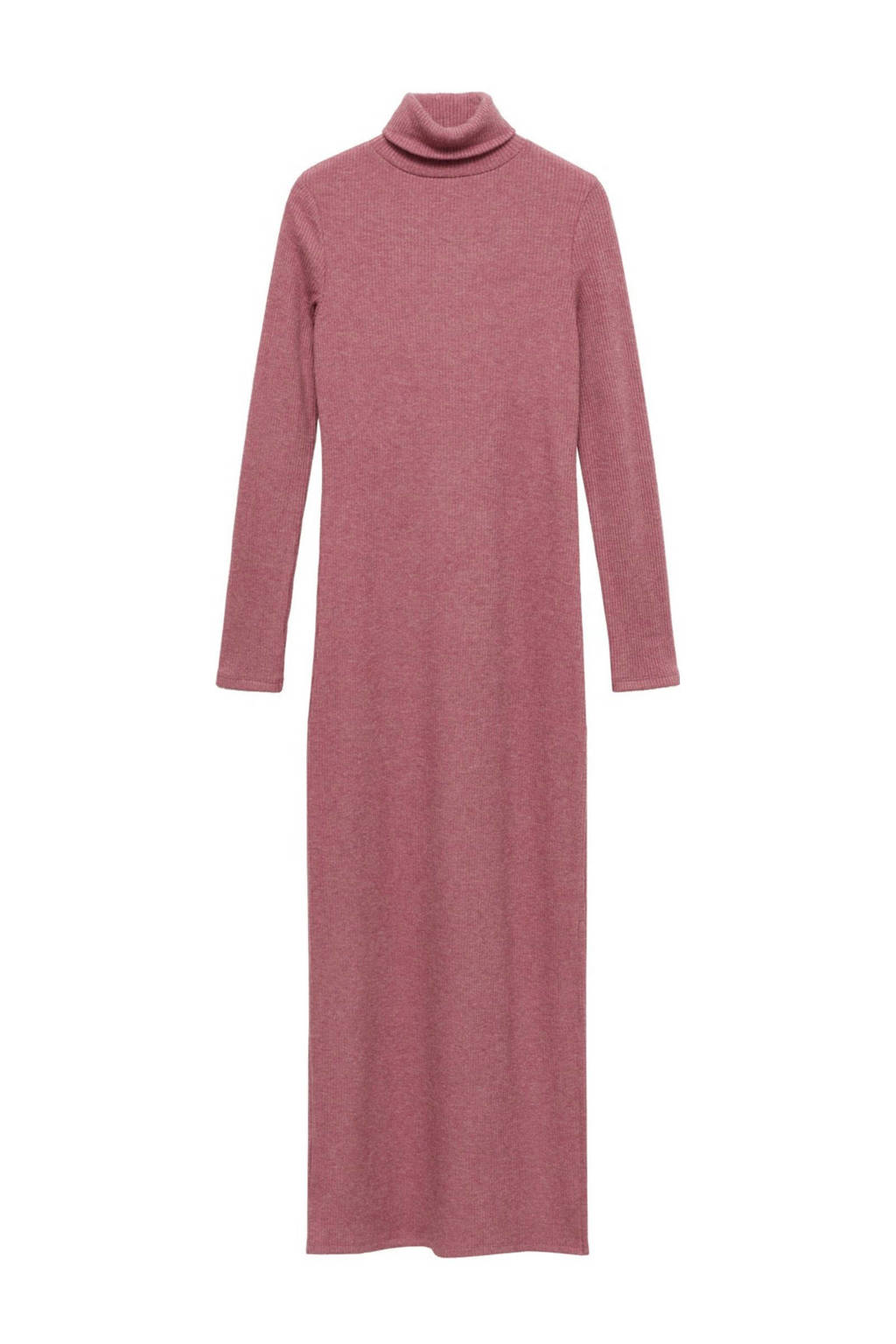 MANGO TEEN ribgebreide maxi jurk oudroze
