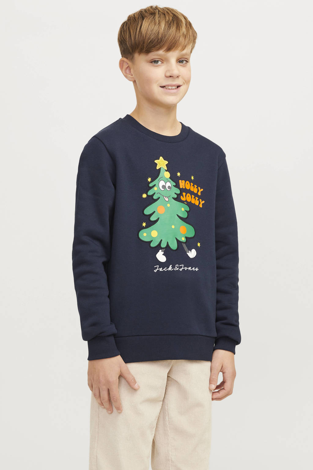 Jack & Jones Heren Kersttrui JJXMAS JOLLY Zwart | Underwear District