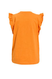 thumbnail: anytime T-shirt met ruffle oranje