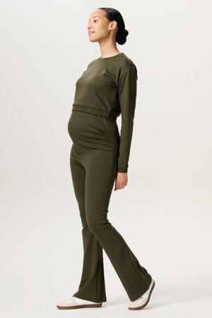 high waist flared broek Umea groen