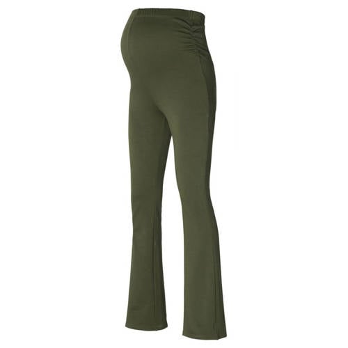 Noppies maternity high waist flared broek Umea groen Dames Stretchkatoen