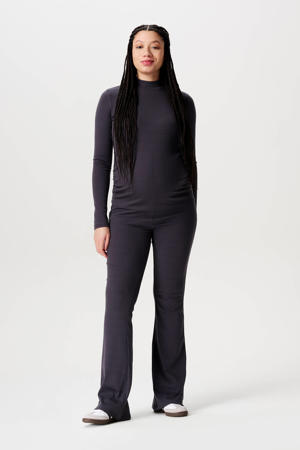 high waist flared zwangerschapsbroek Heja antraciet