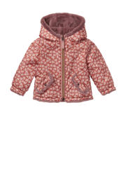 thumbnail: Noppies baby reversible imitatiebont winterjas oudroze/rood