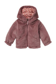 thumbnail: Noppies baby reversible imitatiebont winterjas oudroze/rood
