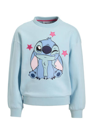 trui met Stitch printopdruk blauw