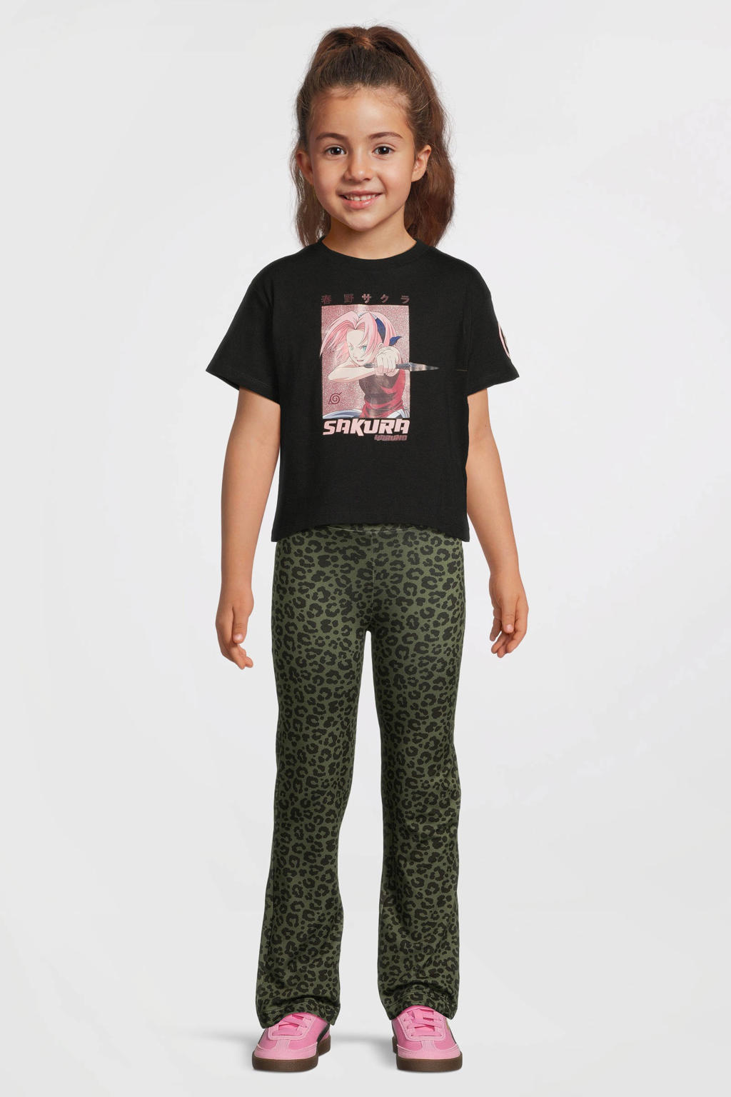 Anytime T-shirt Naruto license zwart