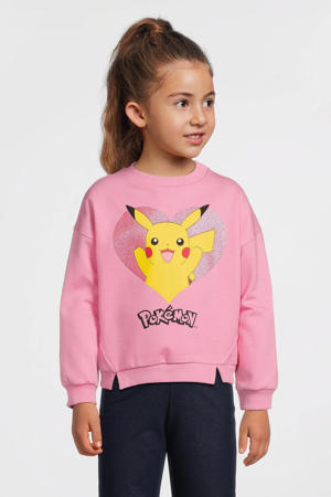 sweater met Pokemon print roze