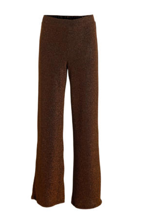 wide leg broek KOGQUEEN zwart/brons