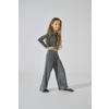 KIDS ONLY GIRL wide leg broek KOGQUEEN zwart/zilver