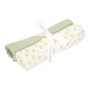 hydrofiele swaddle Blueberry Leaves & Sage (set van 2)