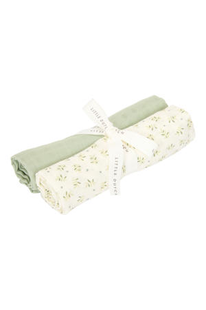 hydrofiele swaddle Blueberry Leaves & Sage (set van 2)
