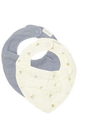 Little Dutch hydrofiele bandana slab - set van 2 Forest Treasures & Denim Blue