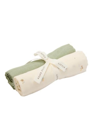 hydrofiele swaddle 70x70 cm - Forest Treasures & Sage (set van 2)