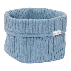 klein gebreid commodemandje Pure Denim Blue