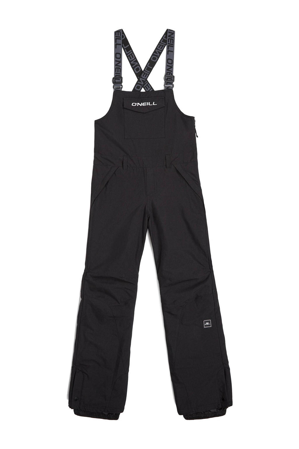 Zwarte jongens en meisjes O'Neill skibroek O'Riginals Bib van polyester met rits- en drukknoopsluiting en effen