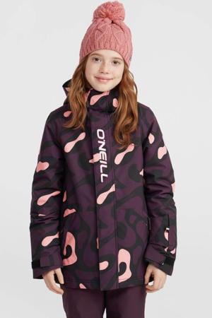 ski-jack donkerpaars/zwart/roze