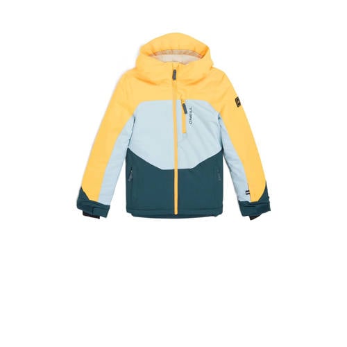 O'Neill ski-jack CARBONITE geel/lichtblauw/blauw Skijack Meisjes Polyester Capuchon