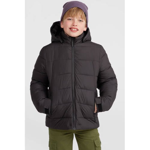 O'Neill gewatteerde winterjas zwart Jongens Polyester Capuchon Effen