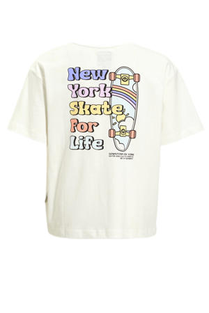oversized T-shirt met printopdruk wit