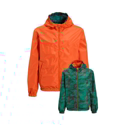 Orange Stars reversible jacket camo Jas Groen Jongens Polyester Capuchon