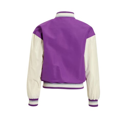 Orange Stars baseball jacket paars Jas Meisjes Polyester Ronde hals