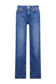 thumbnail: Blauwe jongens America Today straight leg jeans van denim met rits- en knoopsluiting en effen