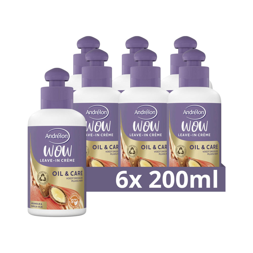 Andrélon Oil & Care WOW leave-in crème - 6 x 200 ml