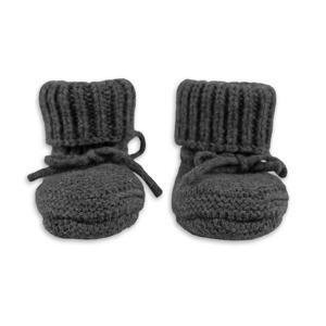 wollen baby slofjes antraciet