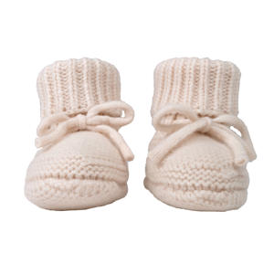 wollen baby slofjes ecru
