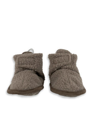 baby slofjes fleece bruin