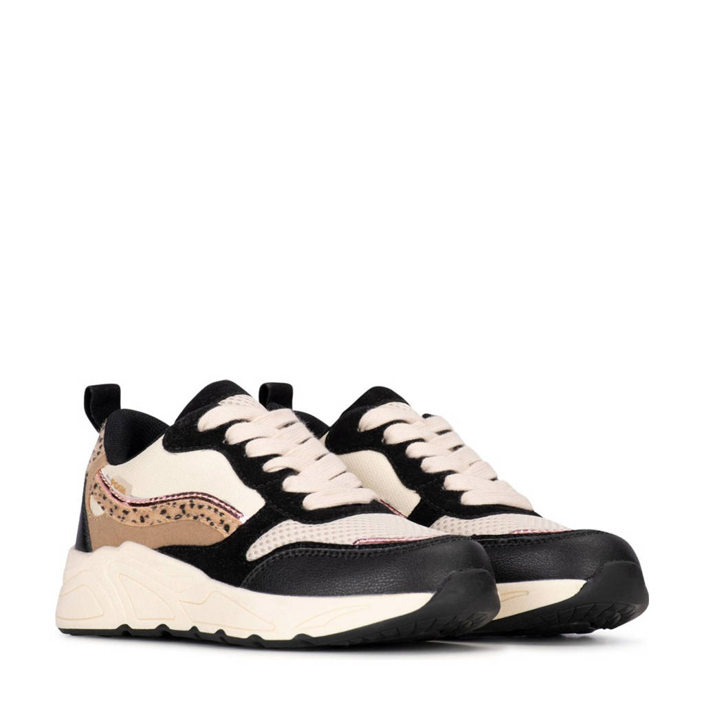 Chunky Sneakers Beige Poelman Sneakers Dames POSH By Poelman