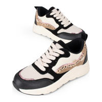 thumbnail: POSH by Poelman Carocel chunky sneakers zwart/beige