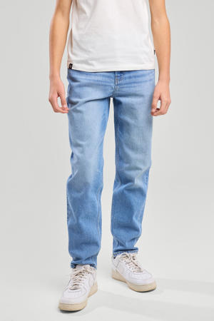 straight leg jeans light blue denim