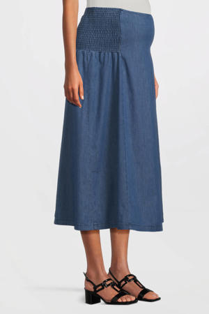 zwangerschaps spijkerrok light blue denim