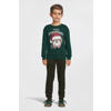 NAME IT KIDS regular fit broek NKMSWEAT donker olijfgroen