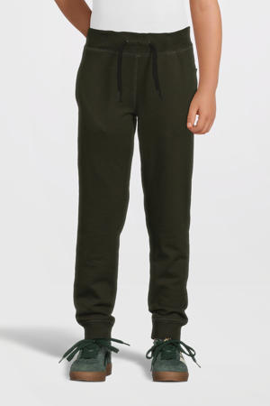 regular fit broek NKMSWEAT donker olijfgroen
