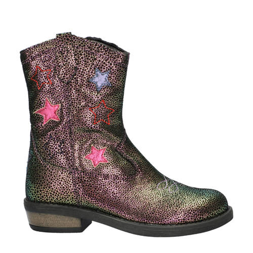 Nelson Kids suède cowboylaarzen roze multi Meisjes Suede Meerkleurig - maat 33 afbeelding