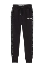 thumbnail: WE Fashion slim fit joggingbroek zwart/wit