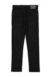 thumbnail: Black denim jongens Quapi regular fit jeans black van jog denim met rits- en knoopsluiting en effen