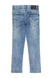 thumbnail: Light blue denim jongens Quapi Teens regular fit jeans van jog denim met rits- en knoopsluiting en effen