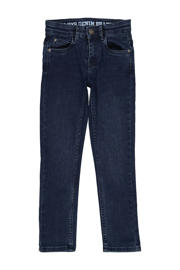 thumbnail: Dark blue denim jongens Quapi regular fit jeans dark blue van jog denim met rits- en knoopsluiting en effen