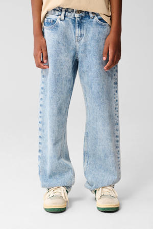 baggy fit jeans medium blue denim bleached