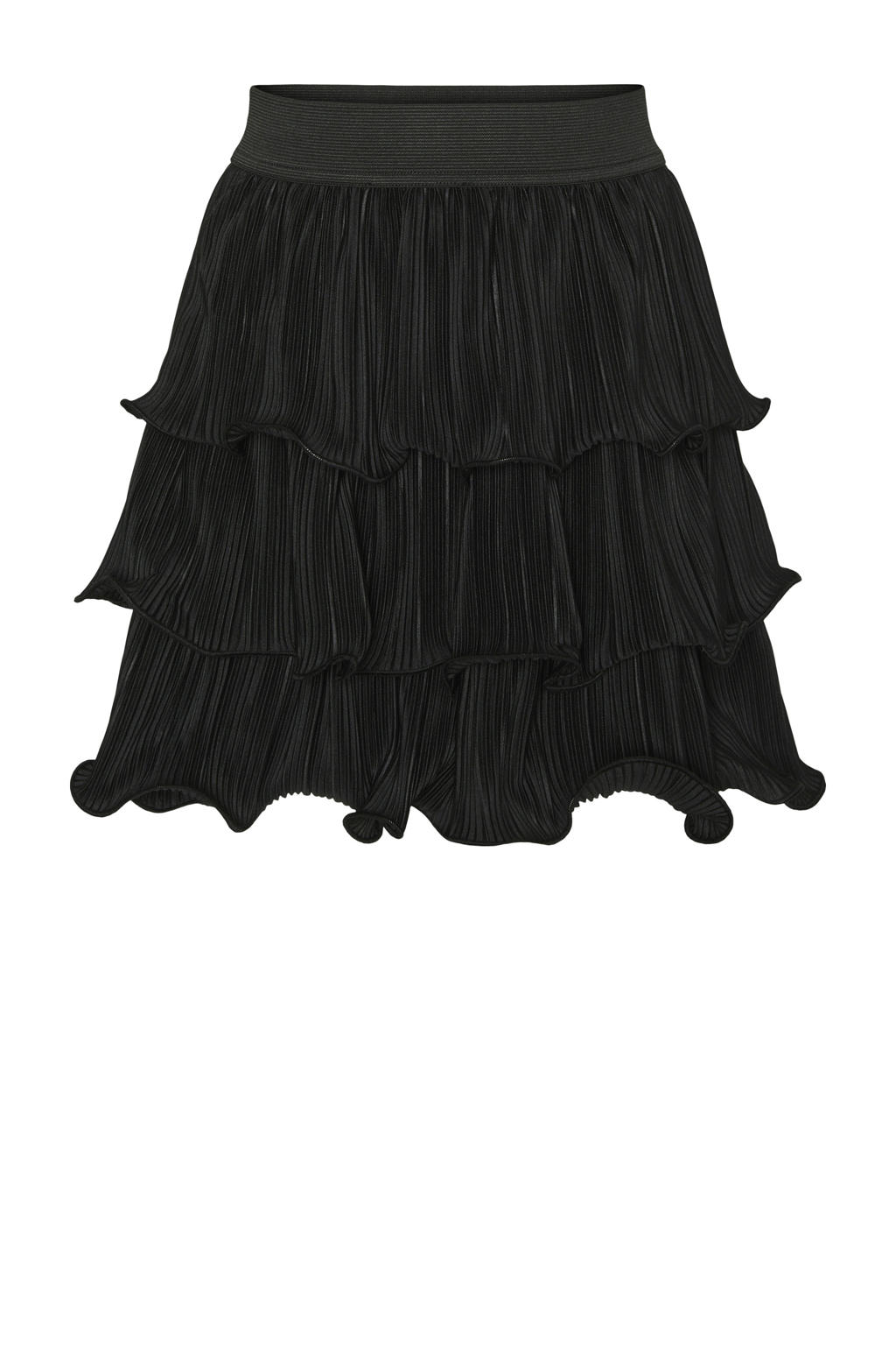 Zwarte meisjes VERO MODA GIRL strokenrok gemaakt van polyester en met elastische tailleband