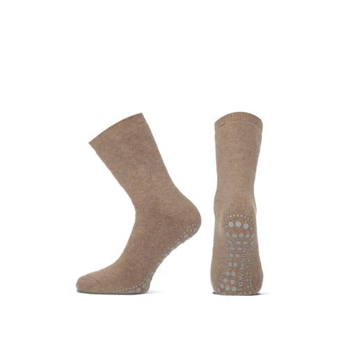 Yellow Moon Huissokken beige Jongens/Meisjes Katoen Effen - maat 19-22 afbeelding