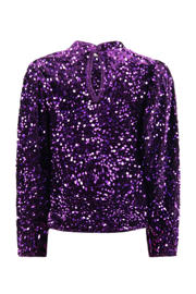 thumbnail: Shoeby glitter top paars met pailletten
