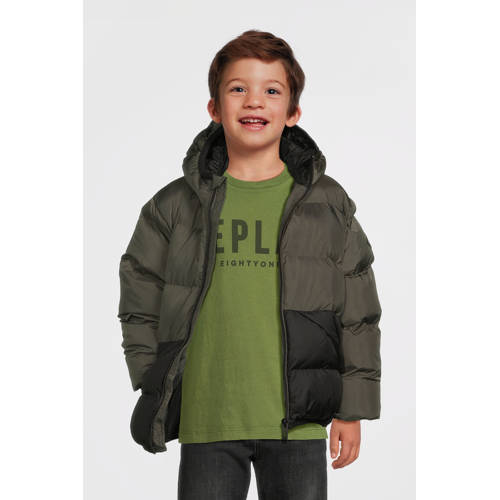 REPLAY jas Zwart Jongens Polyester Capuchon Effen - maat 176 afbeelding
